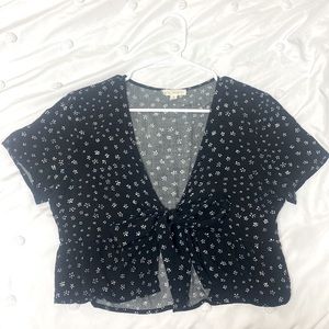 PacSun LA Hearts black tie top